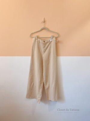 Calça Bege Cropped Renner | Tam: 40
