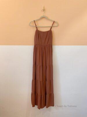 Vestido Marrom Camadas | Tam: P
