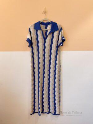 Vestido Tricot Azul Off | Tam: M