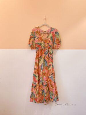 Vestido Laise Estampa Colorida Farm | Tam: P