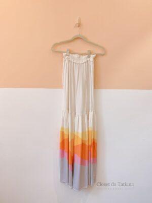 Saia Longa Off Barra Colorida Dress To | Tam: P
