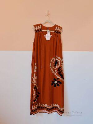 Vestido Estampa Marrom Cantão | Tam: G