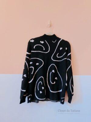 Tricot Preto Smile Renner | Tam: P