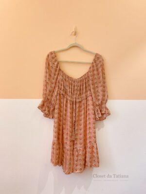 Vestido Curto Rosa Conchas Dress To | Tam: M