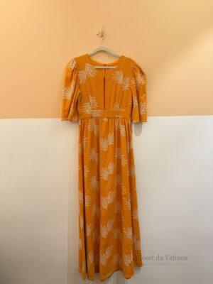 Vestido Laranja Bordado Ahka | Tam: P