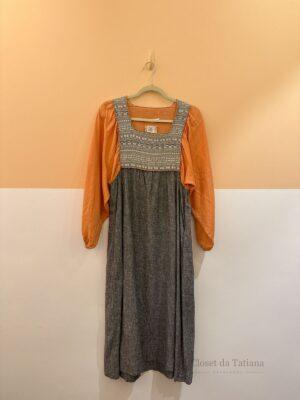 Vestido Busto Bordado Julia Golldenzon | Tam: P
