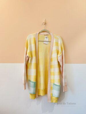 Cardigan Tricot Alongado Carol Bassi | Tam: 40