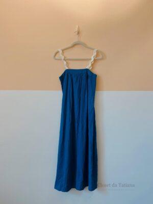 Vestido Midi Azul Alça Off Anpô | Tam: P