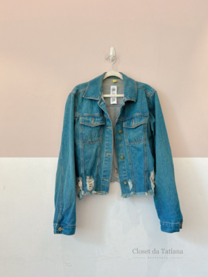 Jaqueta Jeans Destroyed Farm | Tam: M