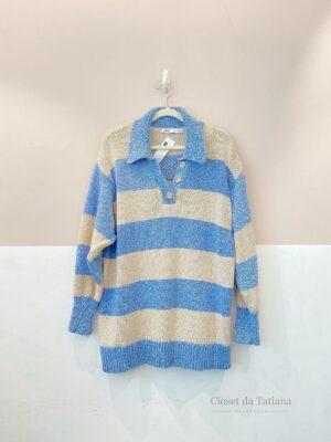 Casaco Tricot Listrado Zara | Tam: M
