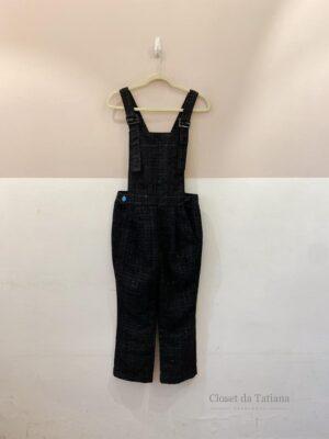 Jardineira Tweed Preta Animale | Tam: M