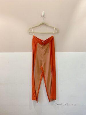Calça Bicolor Crepe By Nv | Tam: 42