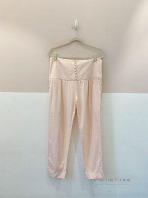 Calça Rosa Claro Cós Botões A. Niemeyer | Tam: 36