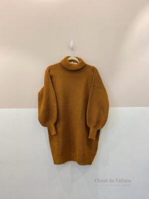 Tricot Marrom Gola Complê | Tam: PP
