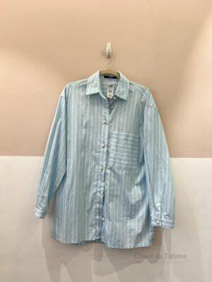 Camisa Azul Botões Linha Animale | Tam: 38