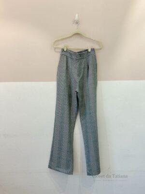 Calça Xadrez Cinza Katya Faro | Tam: PP