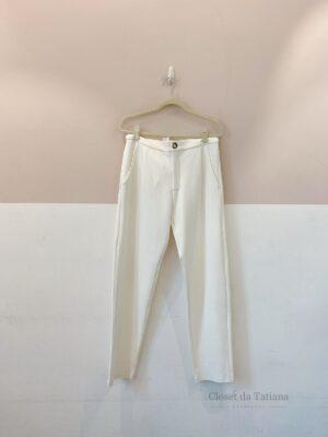 Calça Branca Social Âme | Tam: G