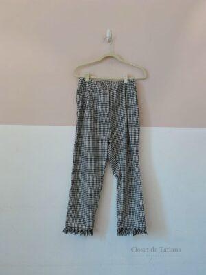 Calça Tweed P&B Franjinha Valônia Veras | Tam: P