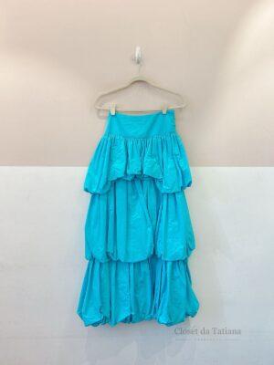 Saia Longa Azul Camadas Chaouiche | Tam: P