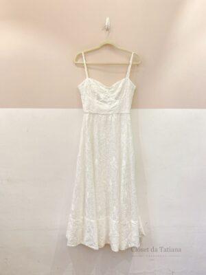 Vestido Midi Renda Branco Lovlity | Tam: P