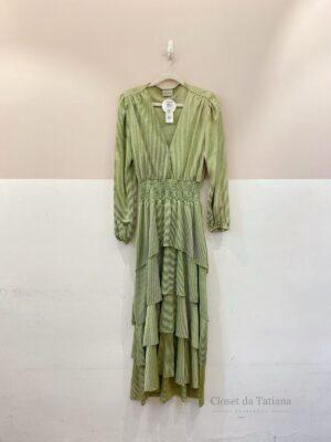 Vestido Midi Verde Camadas Primp | Tam: PP