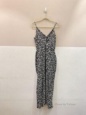 Vestido Midi Onça P&B Leeloo | Tam: M