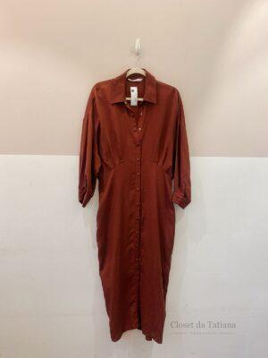 Vestido Midi Marrom Zara | Tam: G