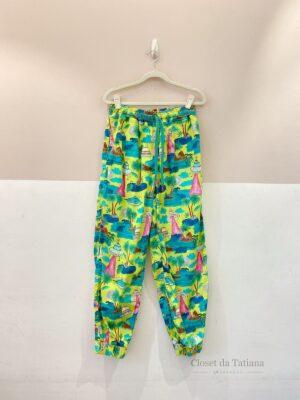 Calça Estampada Ampla | Tam: 38