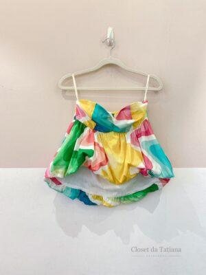 Top Estampado Peplum Farm | Tam: P