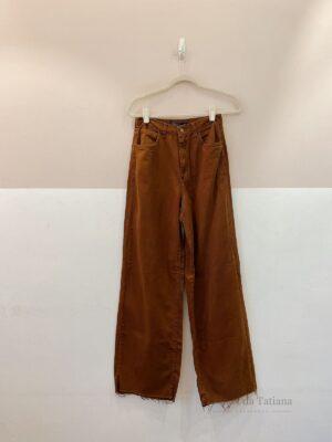 Wide Leg Marrom Sarja Renner | Tam: 38