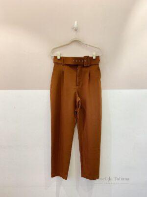 Calça Social Marrom Com Cinto Zara | Tam: M