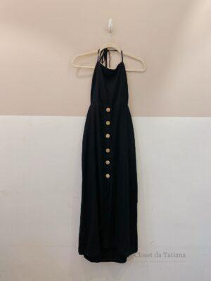 Vestido Midi Preto Recorte Eva | Tam: 40
