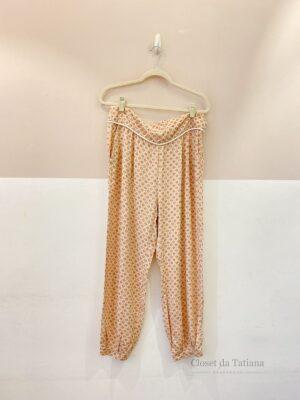 Calça Estampada Bege Renner | Tam: G