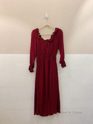 Vestido Midi Vinho Amaro | Tam: M