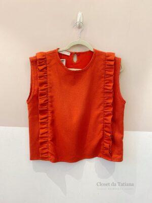Blusa Terracota Babados Missinclof | Tam: M