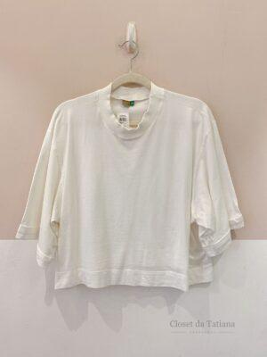 Blusa Ampla Branca Curta Farm | Tam: G