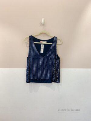 Blusa Marinho Poás Cris Barros | Tam: 42