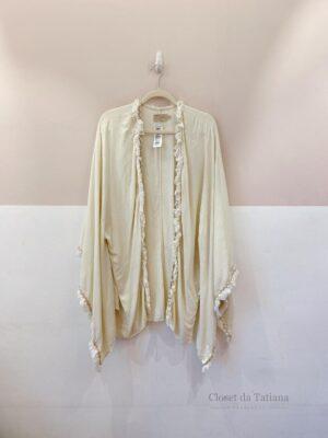 Kimono Bege Amplo Oasis | Tam: P