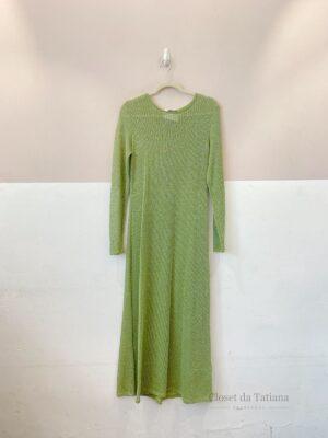 Vestido Longo Verde Luréx Zara | Tam: M