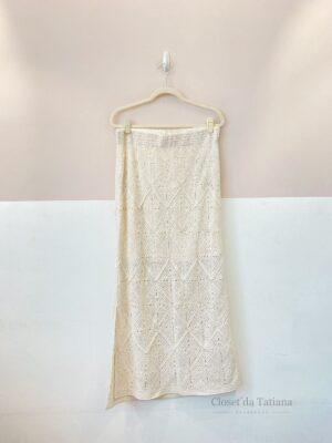 Saia Longa Crochet Off Renner | Tam: G
