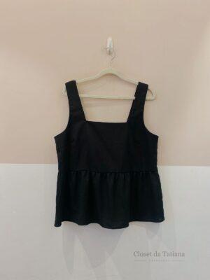 Blusa Preta Peplum Renner | Tam: G