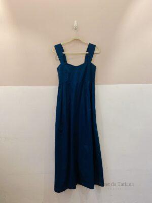 Vestido Midi Azul Marinho Ruela | Tam: M