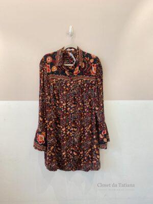Chemise Preta Estampada Dress To | Tam: GG