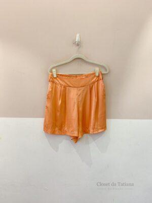 Short Acetinado Laranja Mapa | Tam: M