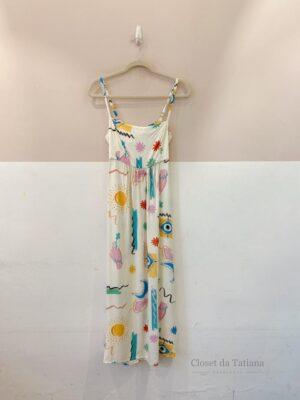 Vestido Midi Off Estampado Gávia | Tam: P