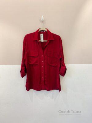 Camisa Social Vinho Luksa | Tam: P