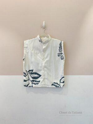 Blusa Branca Estampa Floral | Tam: P