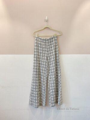 Calça Branca Tweed Zara | Tam: P