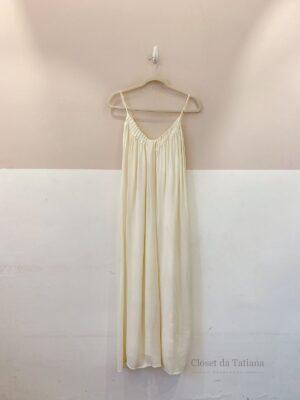 Vestido Midi Off White Maria Filó | Tam: P