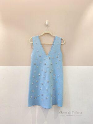 Vestido Azul Pedrarias Zara | Tam: P
